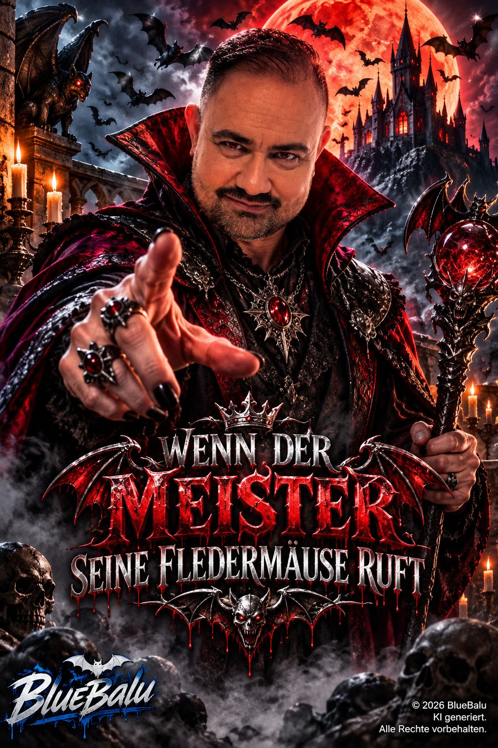 Cover zu Wenn der Meister seine Fledermäuse ruft von Blue Balu