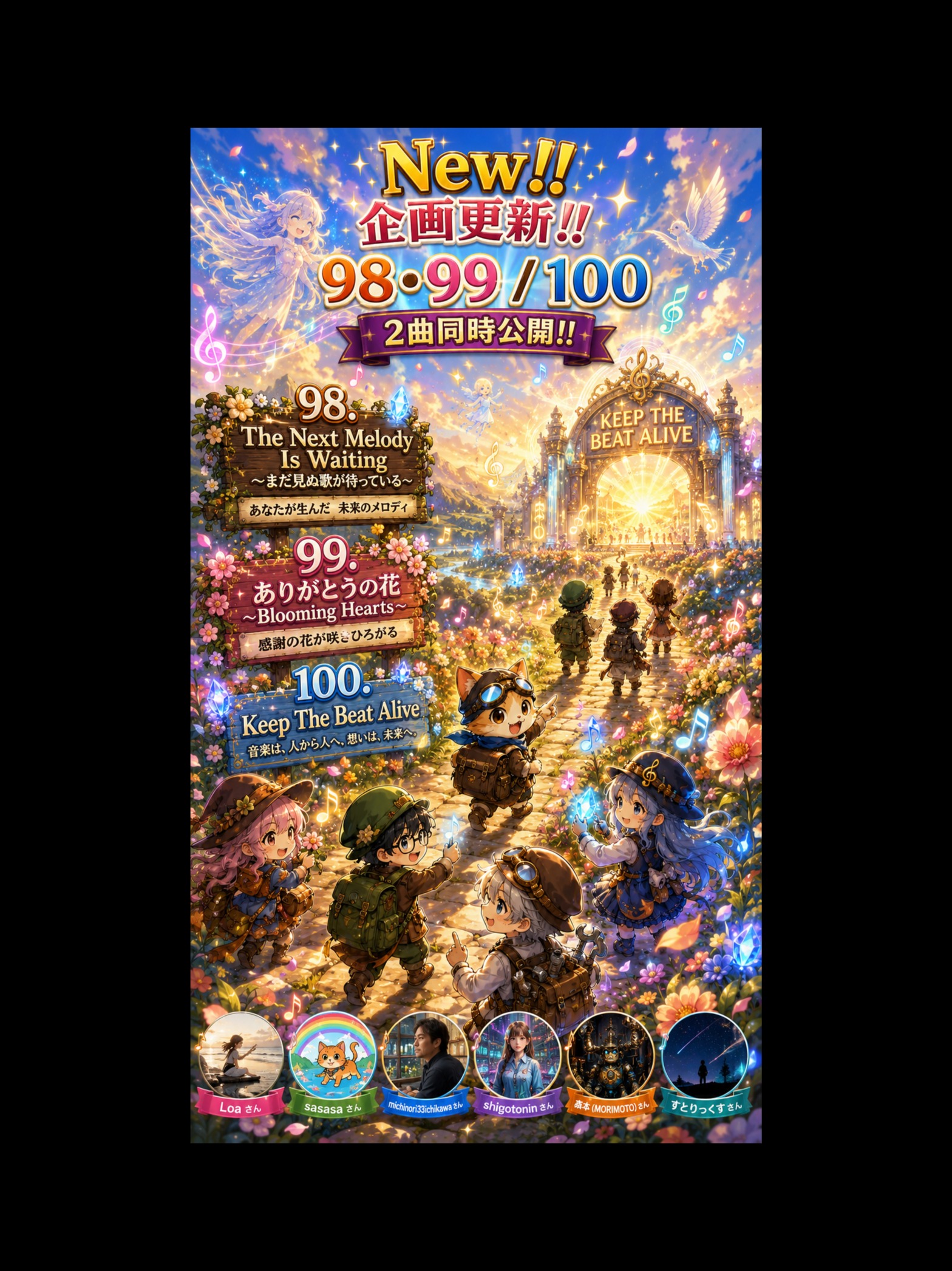 【受付完了】イベント告知〜98・99/100曲〜 artwork