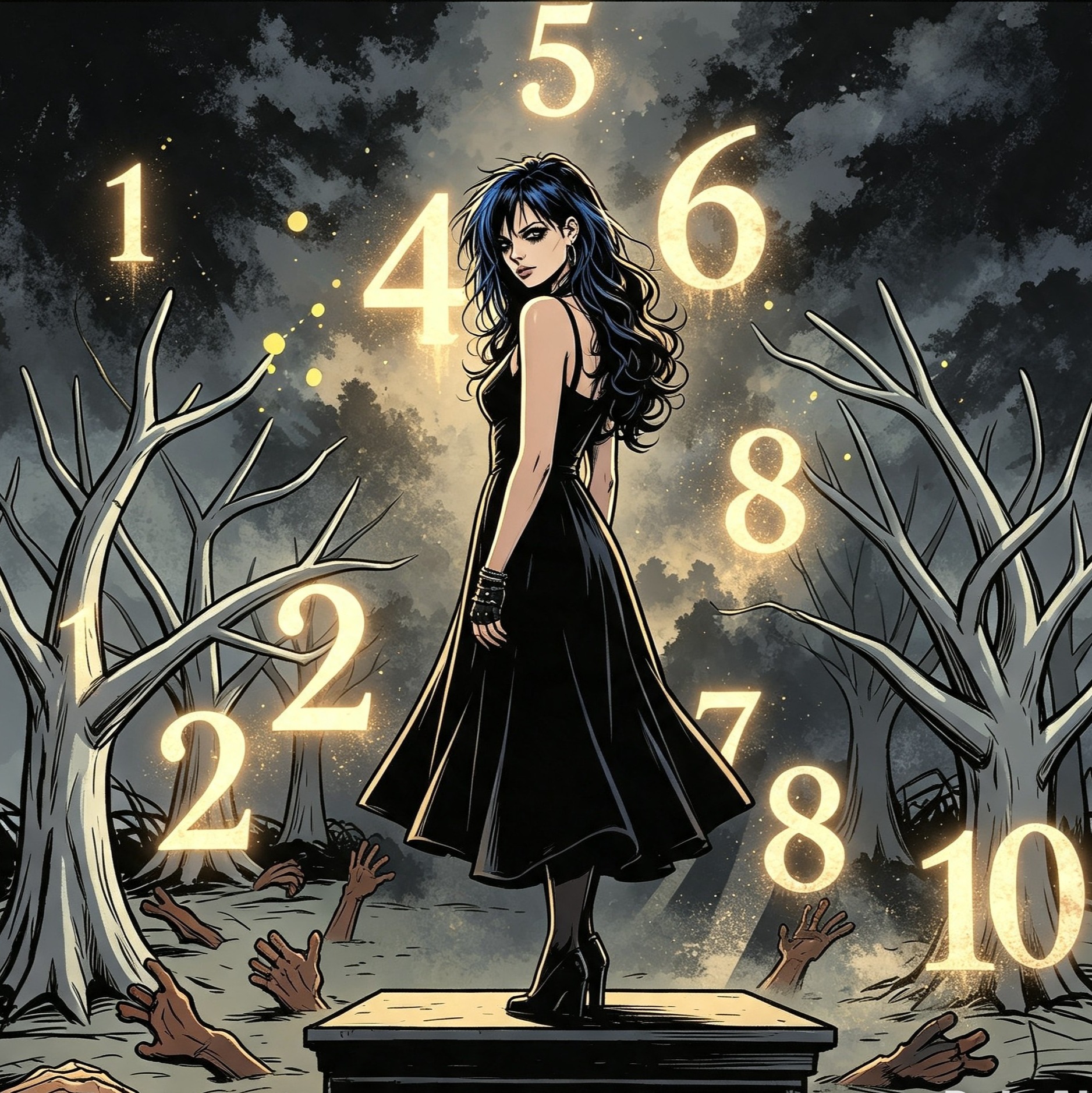 Counting even when it aches.....{{Punk Girl Blue}} artwork