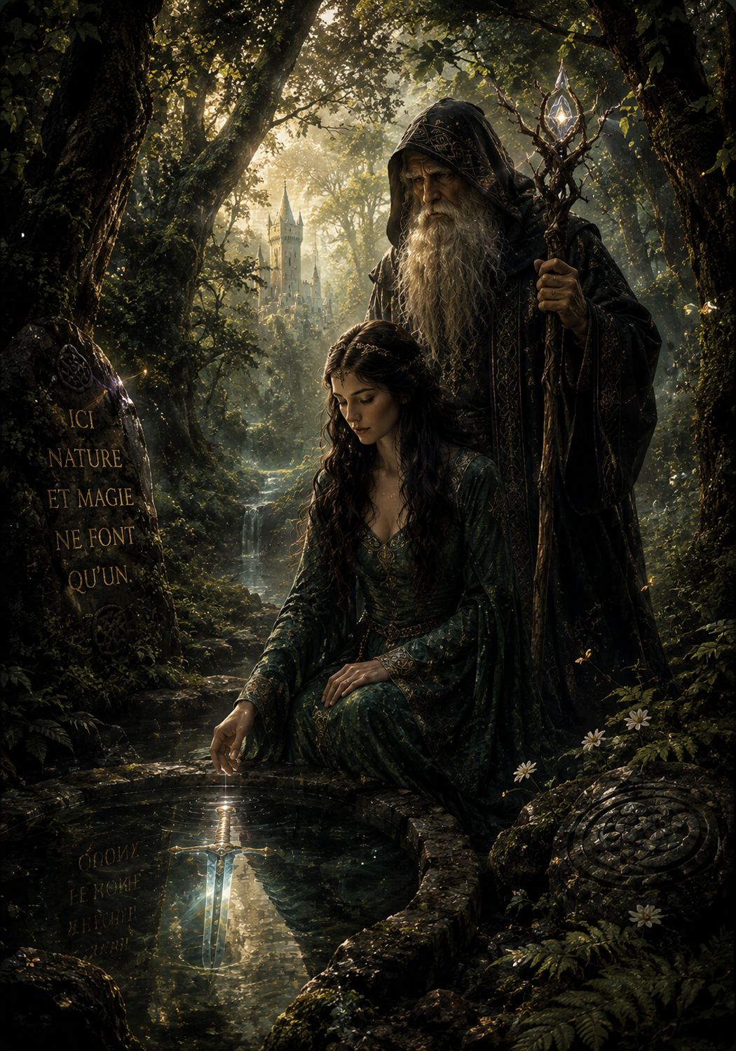 Merlin and Vivianne artwork
