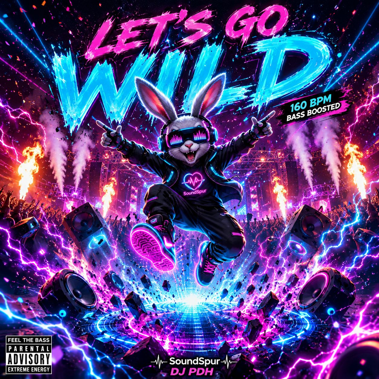 LET'S GO WILD (Bass Boosted EDM Remix) artwork