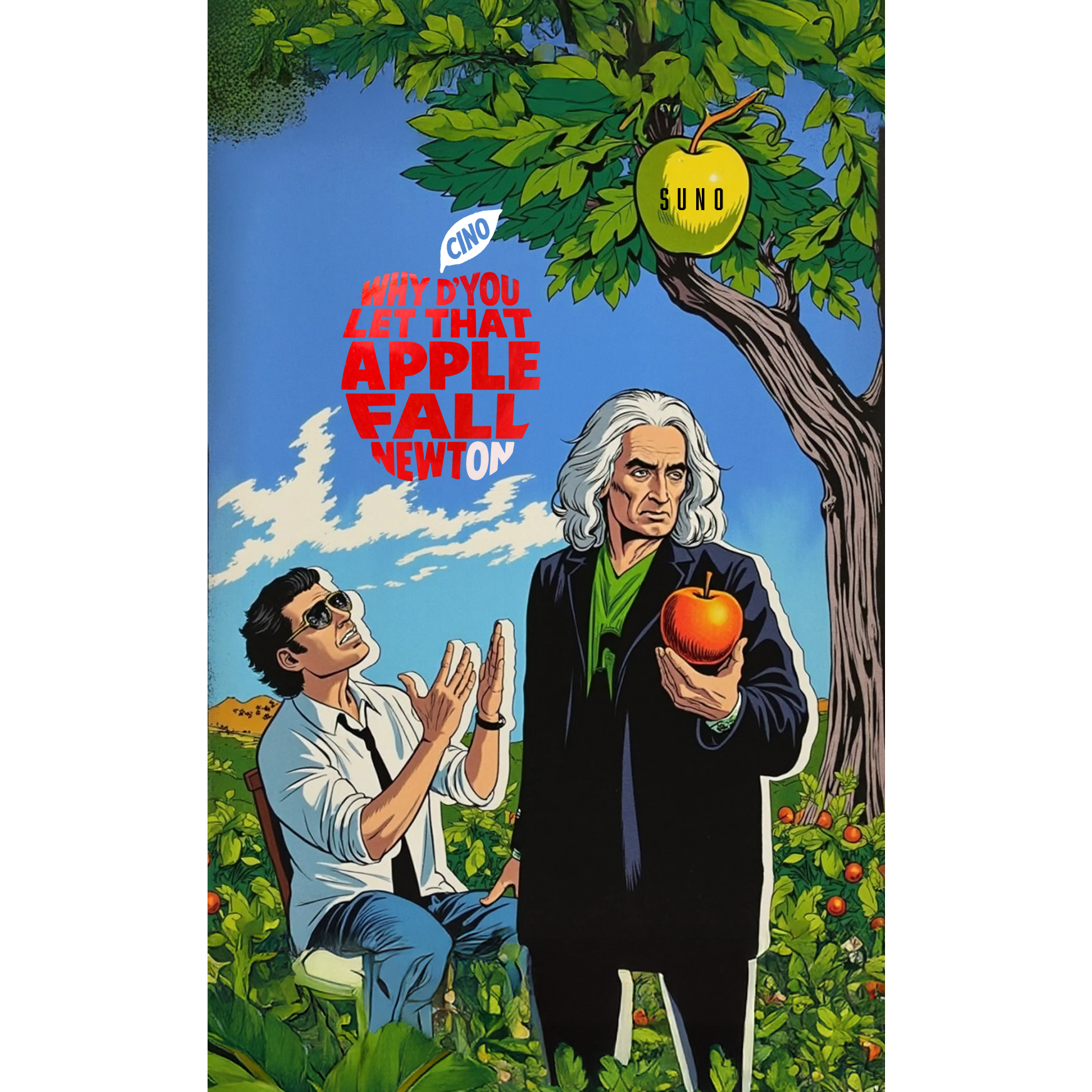 Why D'you Let the Apple fall on Newton! artwork