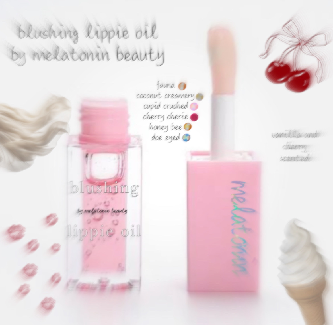 blushing lippie oil artwork