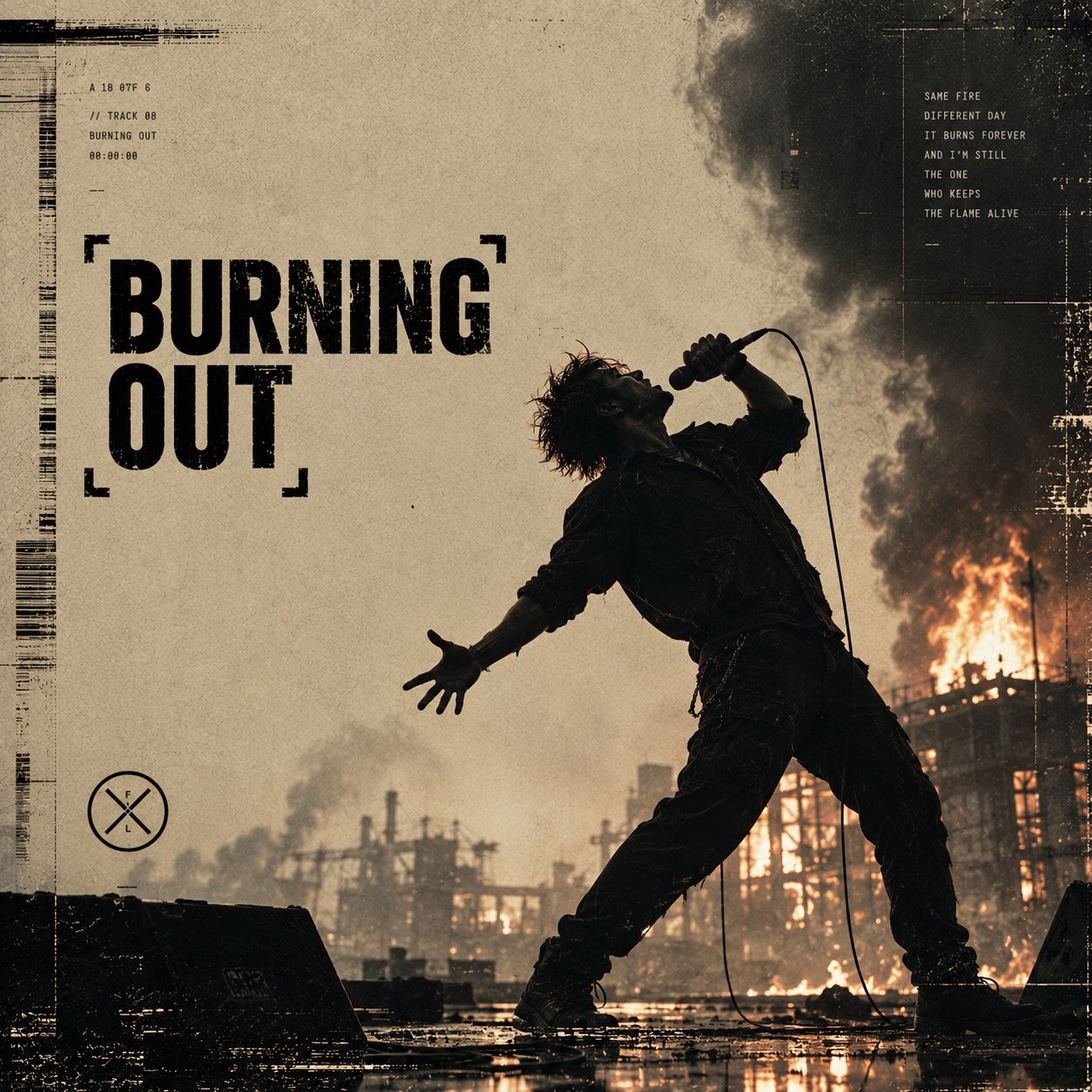 Burning out artwork
