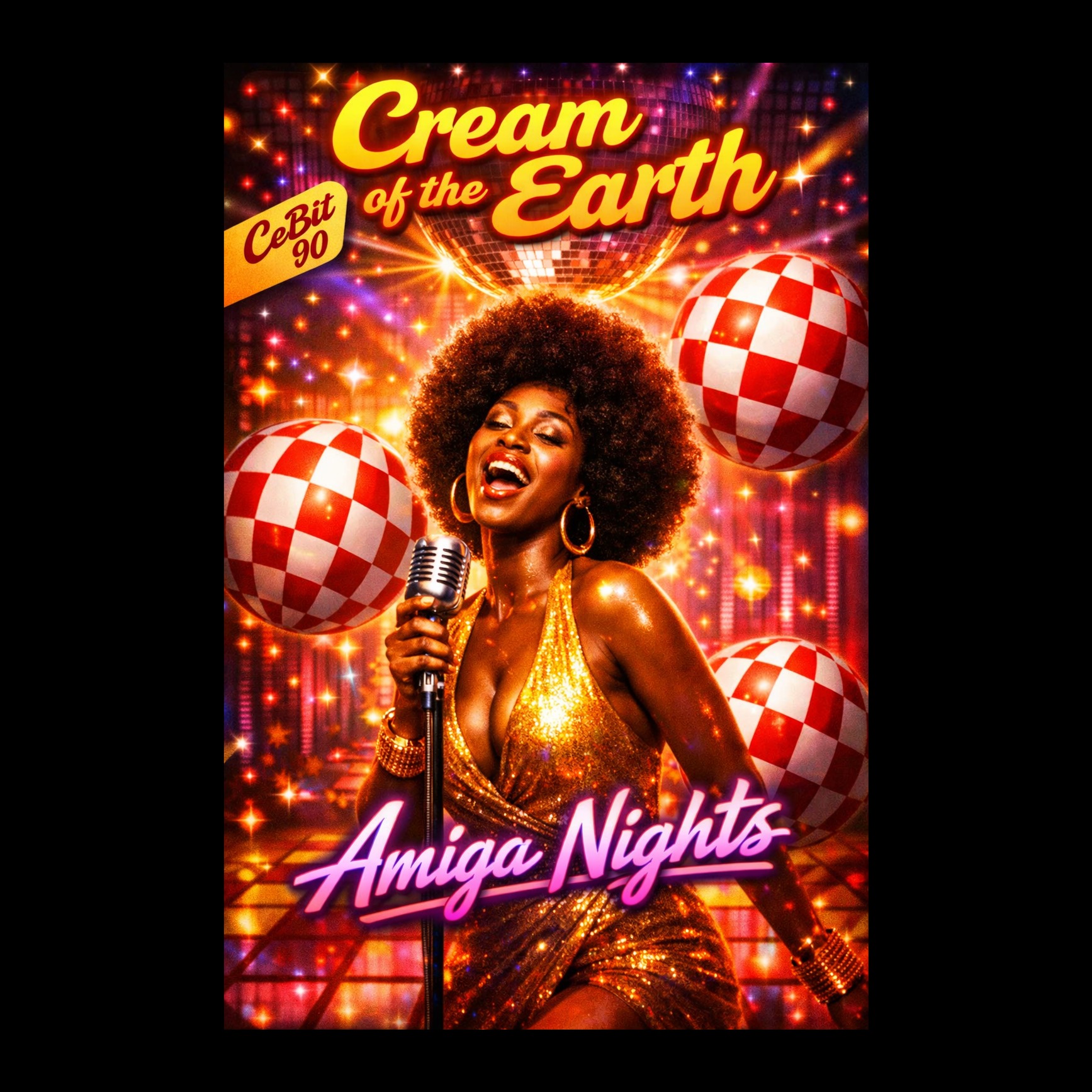 Cream of the Earth Disco Party Amiga Scene Nights (Amiga demo music cover) artwork