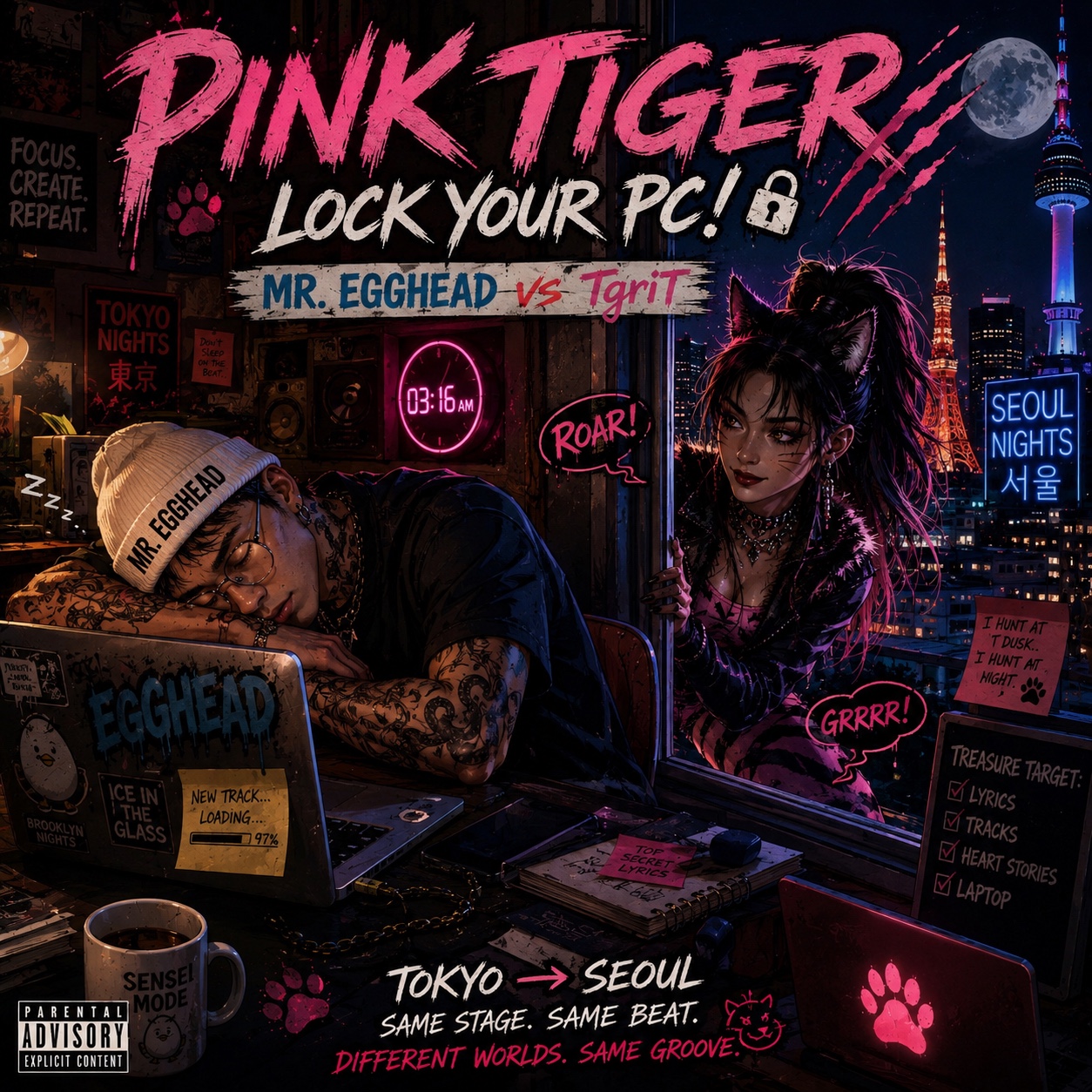 PINK TIGER — LOCK YOUR PC! artwork