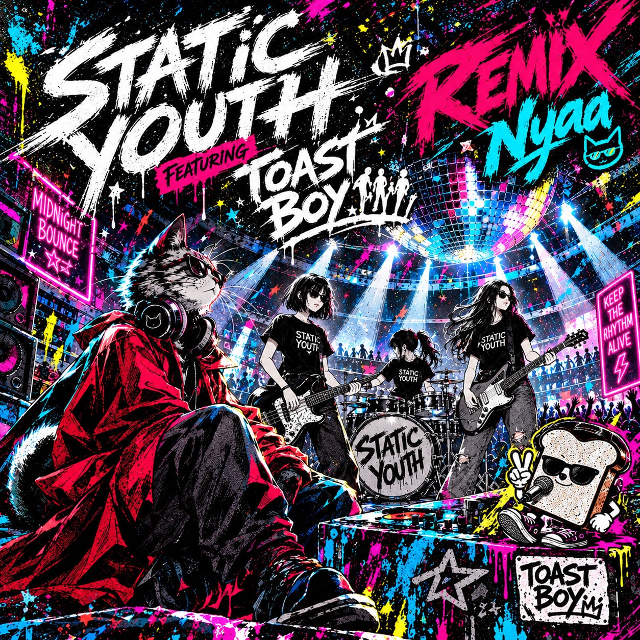 「MIDNIGHT BOUNCE」Static Youth x TOAST BOYS  REMIX Nyaa artwork