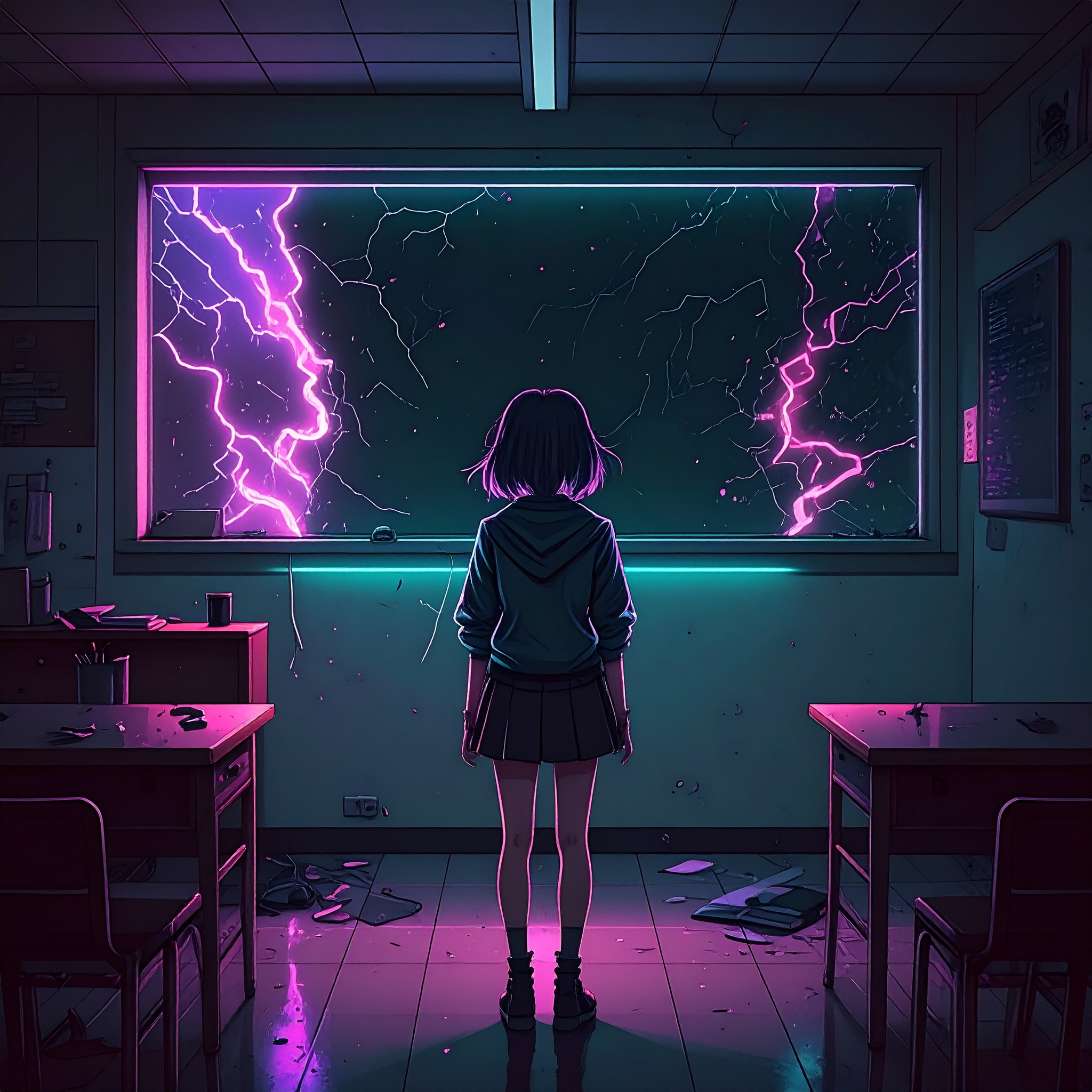 黑板上的裂痕 (Cracks on the Blackboard) artwork