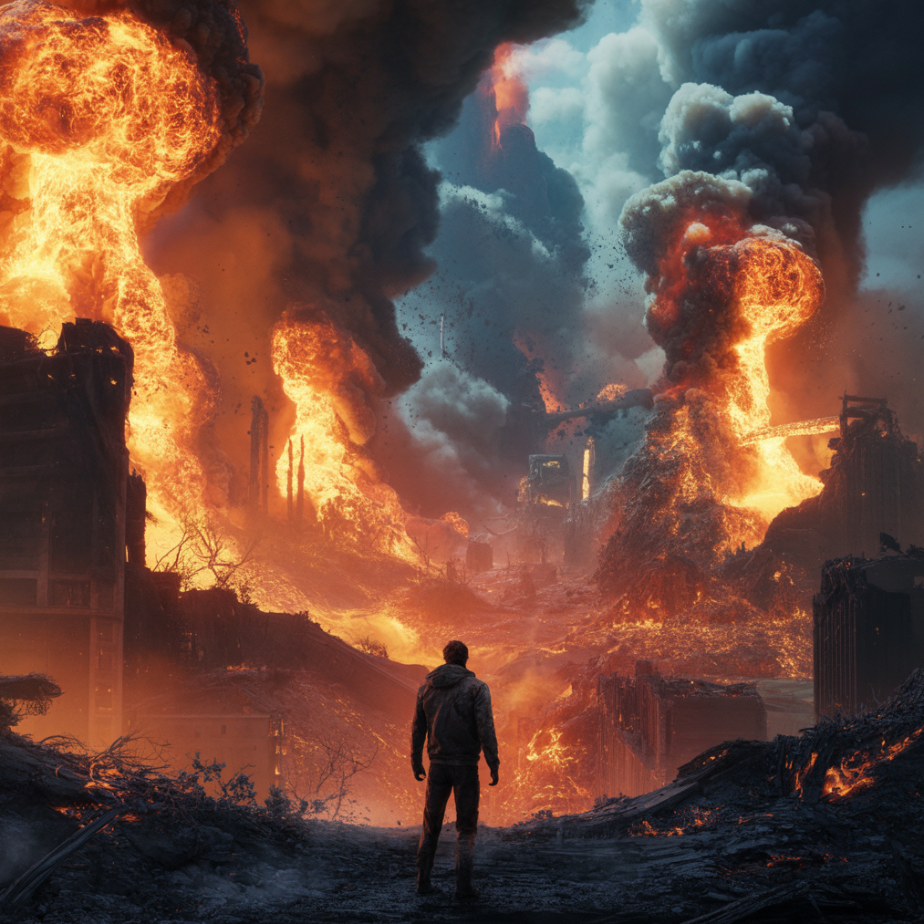 The world is on fire artwork