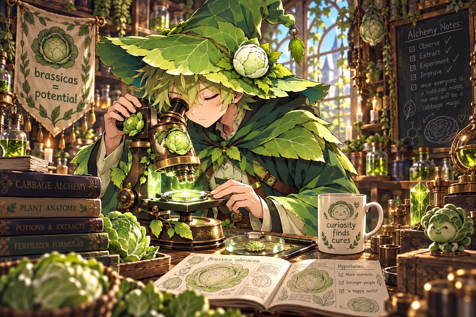 “Leaves on the Wind” — Cabbage Mage Theme artwork