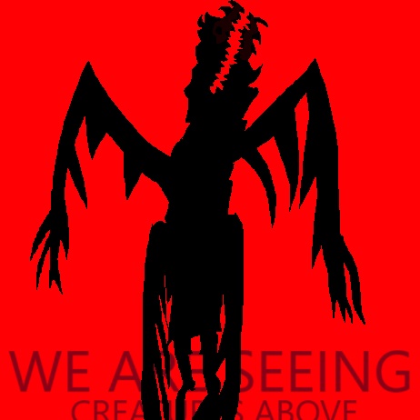 We are seeing creatures above artwork