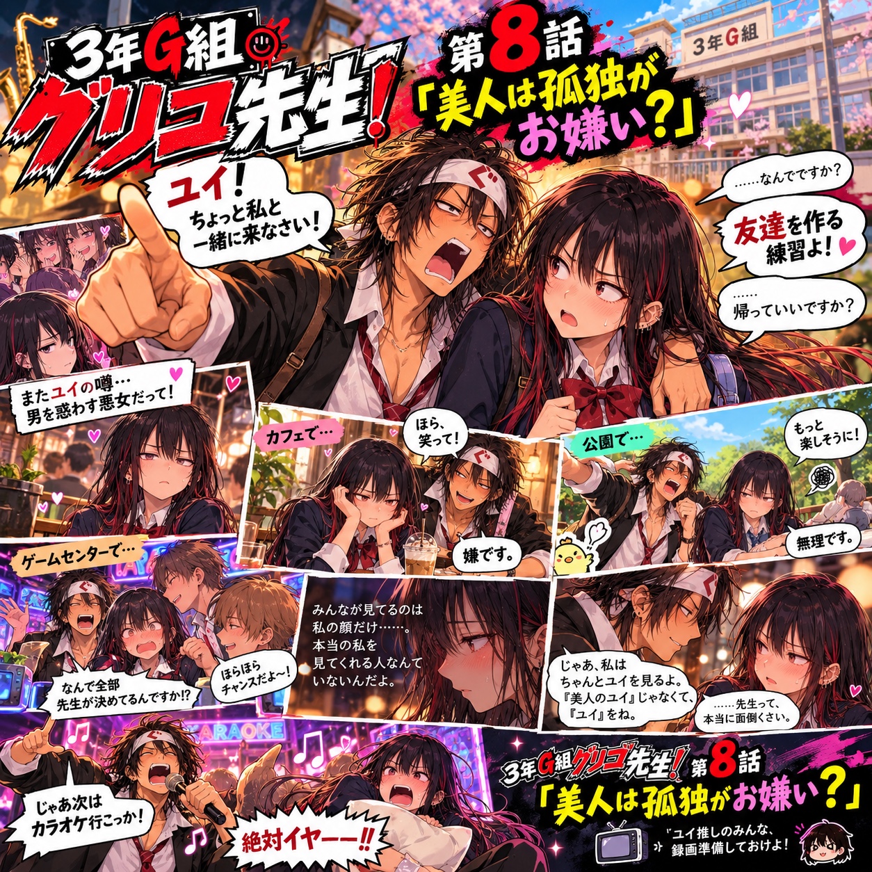 🎬 3年G組グリコ先生 第8回予告 — ユイ編  「美人は孤独がお嫌い？」 artwork