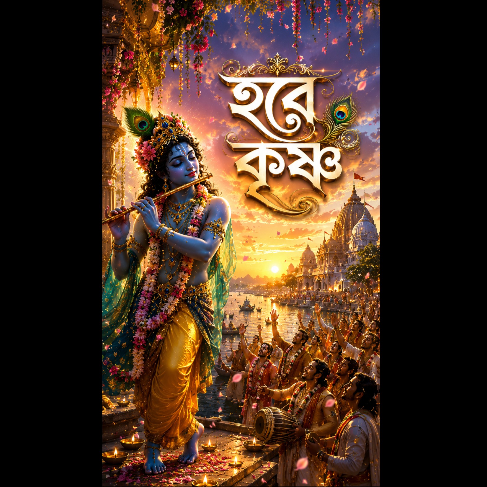 হরে কৃষ্ণ (Hare krishna) artwork