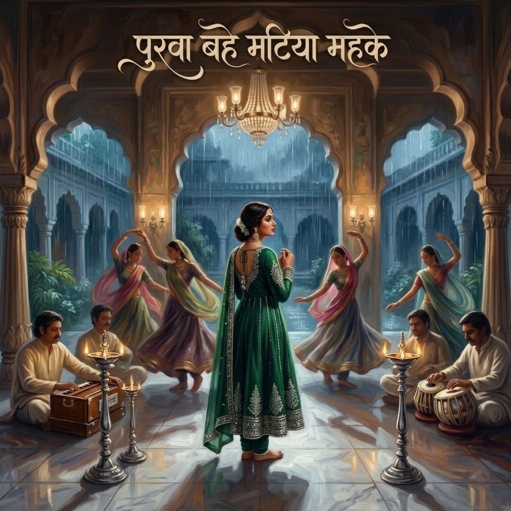 पुरवा बहे मटिया महके artwork
