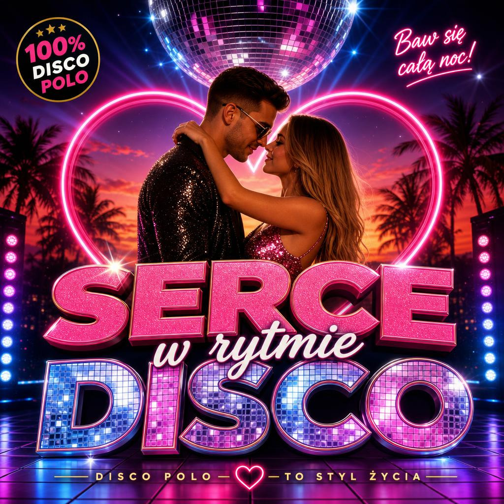 Serce w rytmie disco artwork