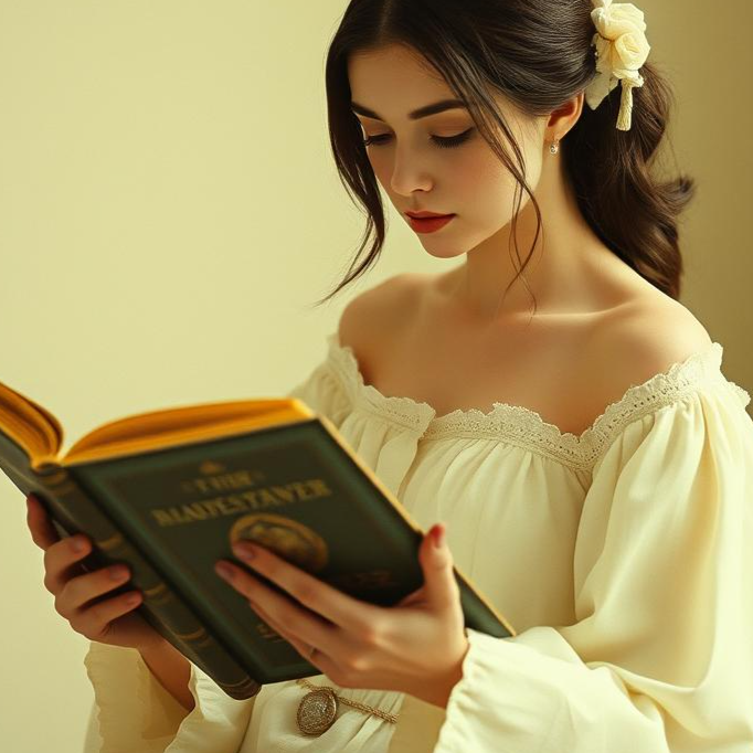 A person reading a book artwork