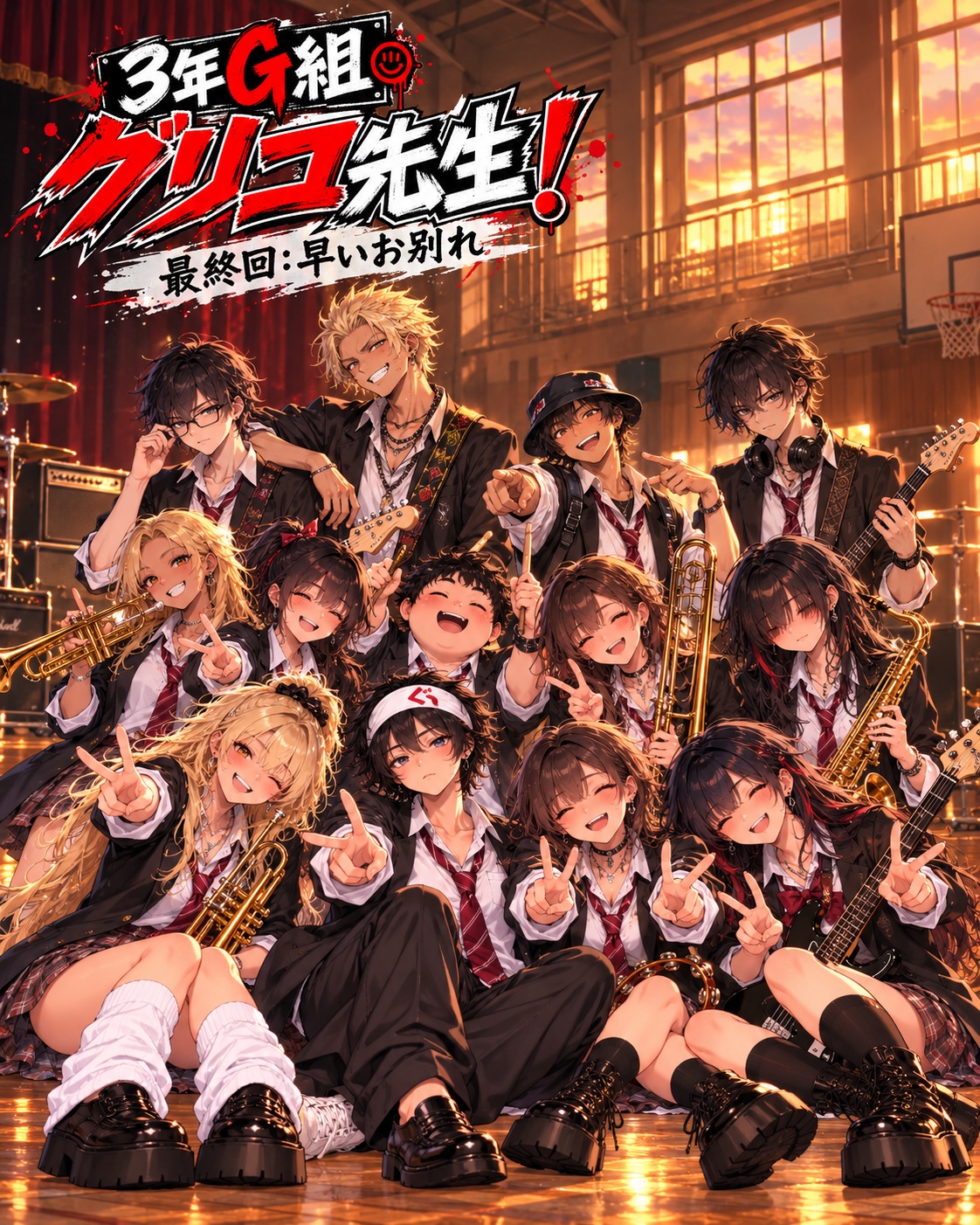 3年Ｇ組グリコ先生最終回（第13回）予告（グリコ編） artwork