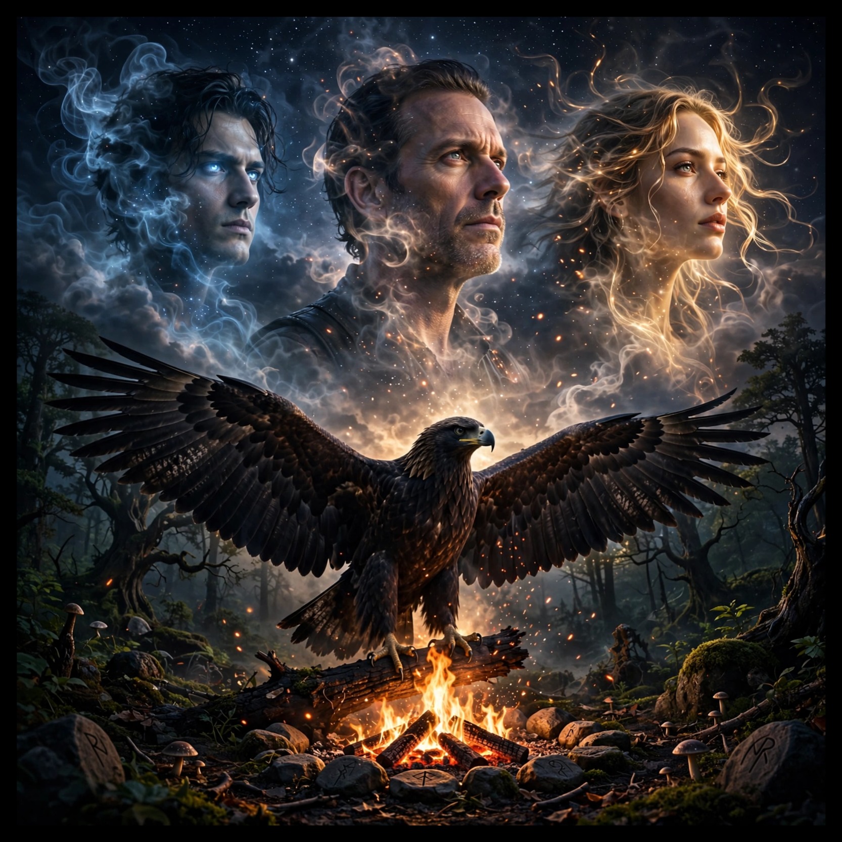 Aquile nel Vento - Neon Shadows 02 pagan folk metal artwork