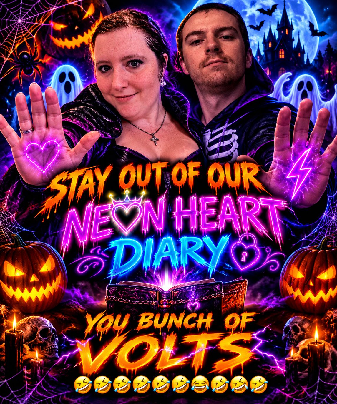 For a Billionth Times Stay out of our Neon Heart Diary😂🤣😂🤣😂🤣🔐💜 artwork