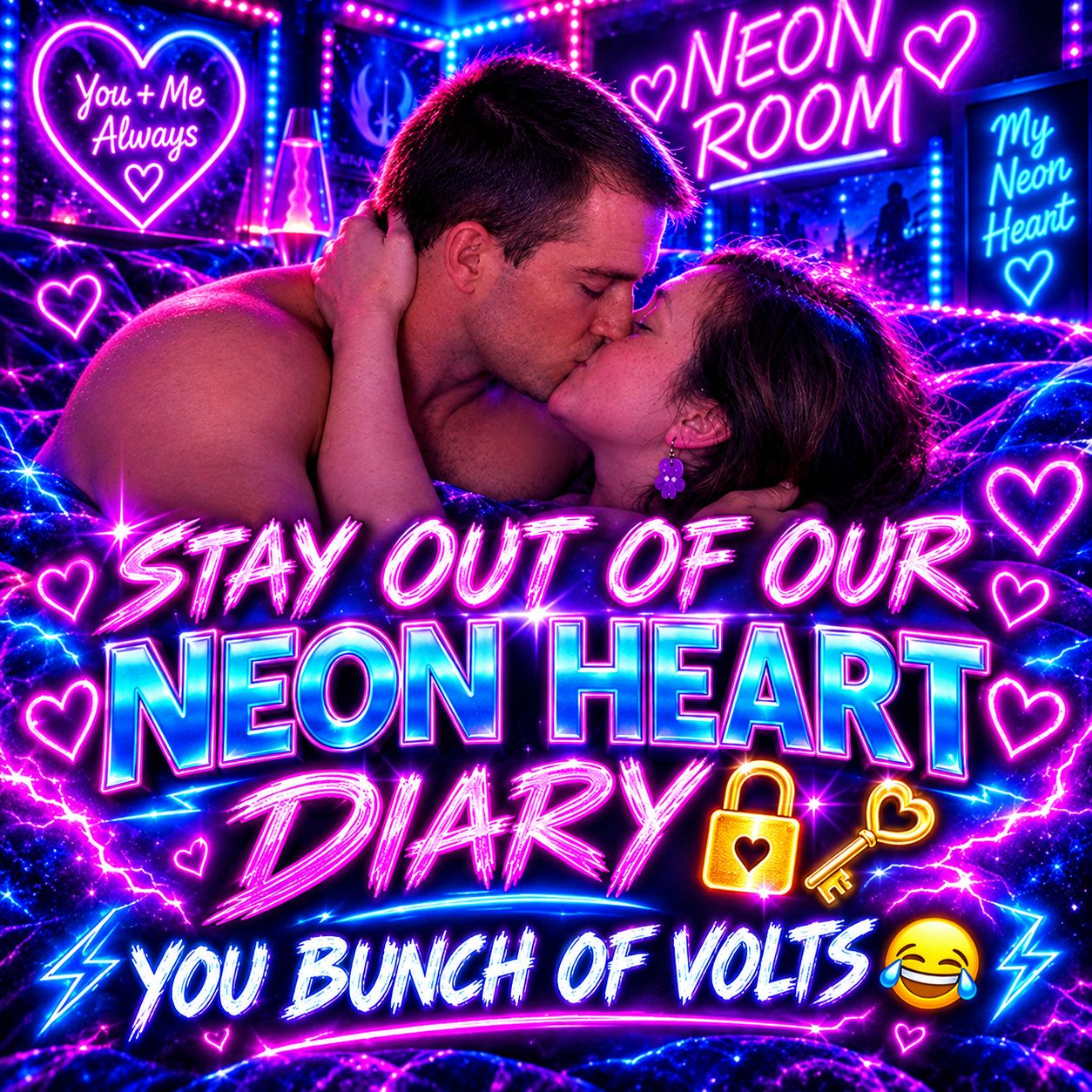 Stay out of our Neon Heart Diary 😂🤣😂🔐🔒🗝️ artwork