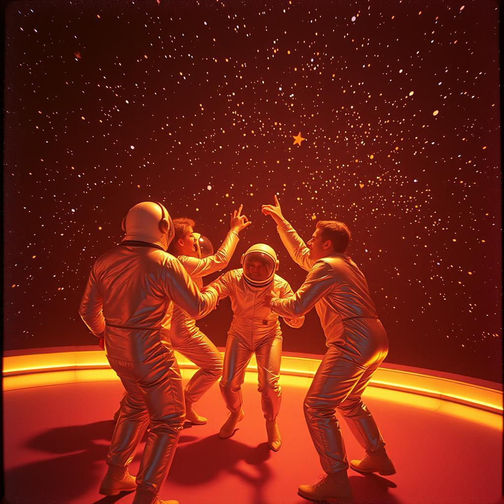 Champagne in a Spacesuit artwork