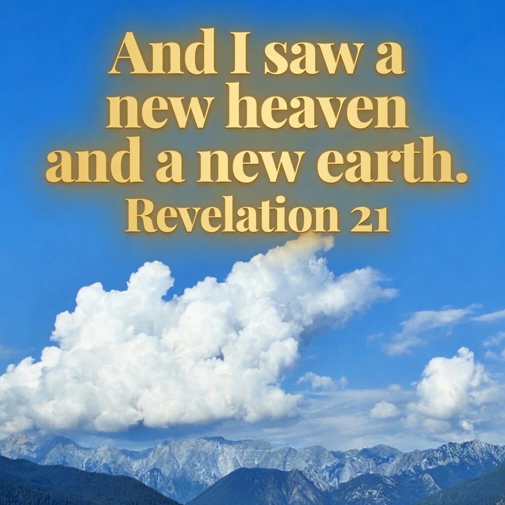 And I saw a new heaven and a new earth. Revelation 21 artwork