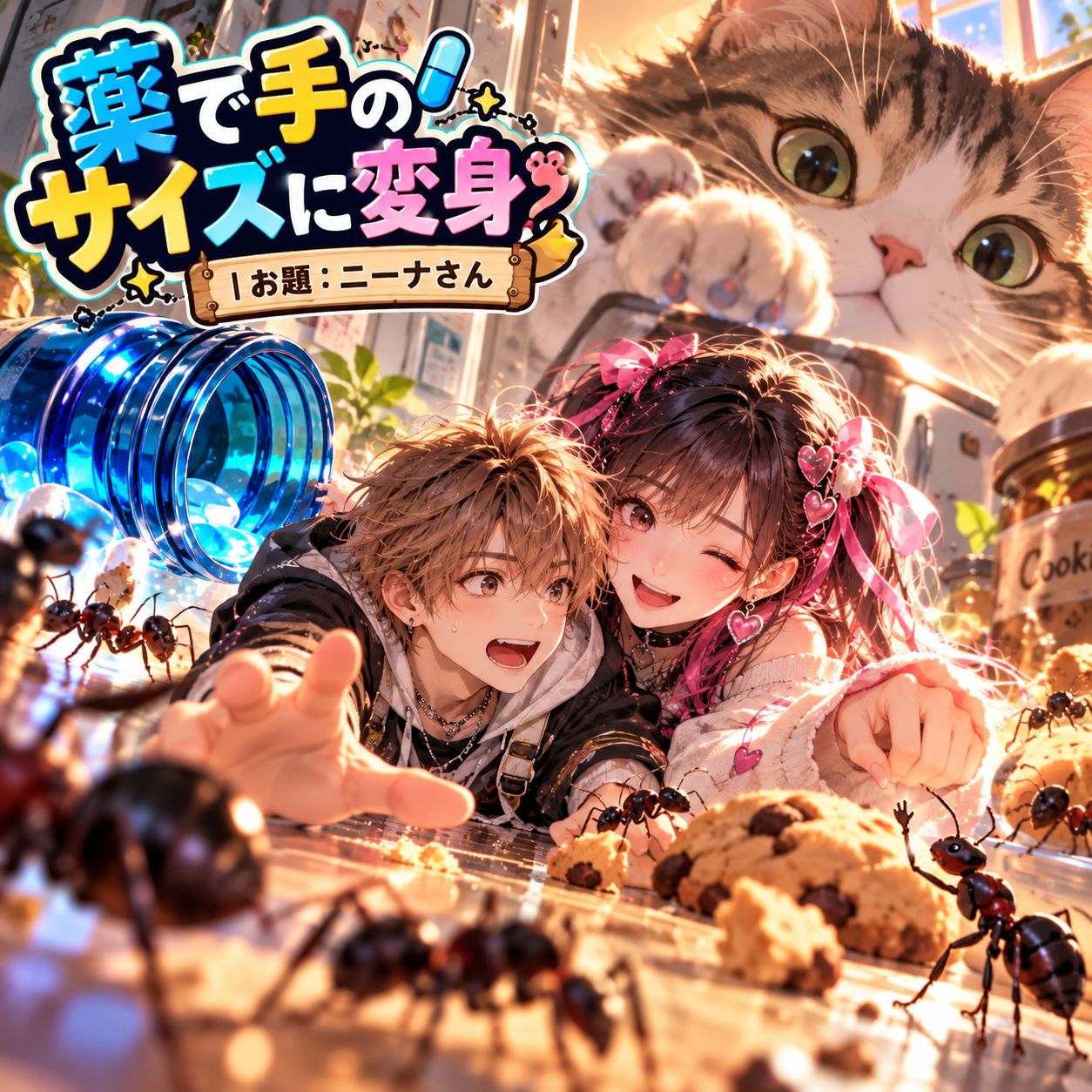 薬で手のサイズに変身｜お題：ニーナさん artwork