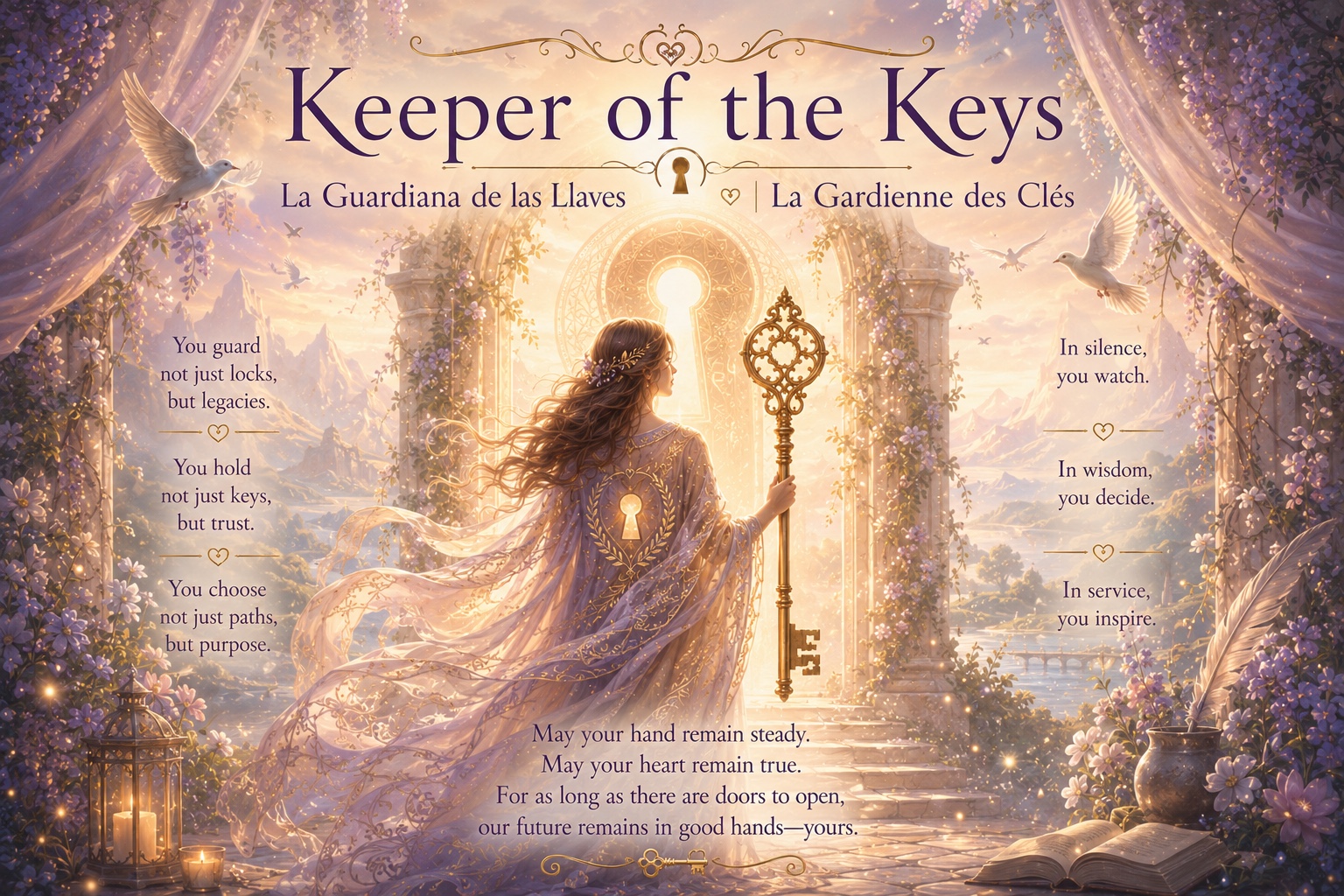 Keeper of the Keys | La Guardiana de las Llaves | La Gardienne des Clés artwork