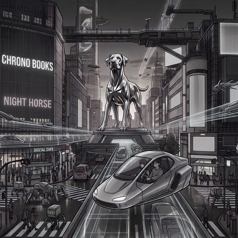 Step into the future. . .SHIBUYA 2045 artwork