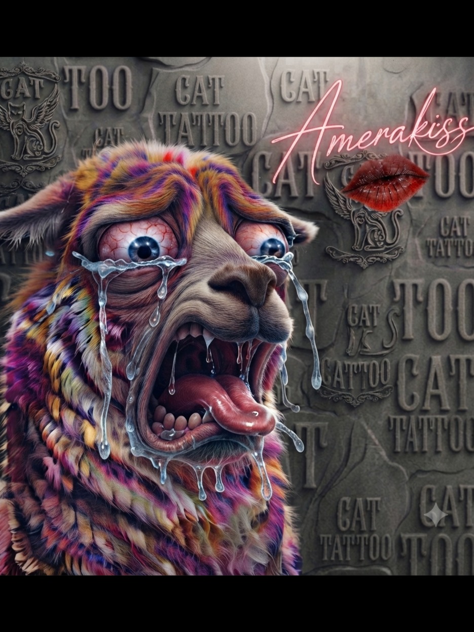 Drama Llama (Cat Tattoo Version) artwork