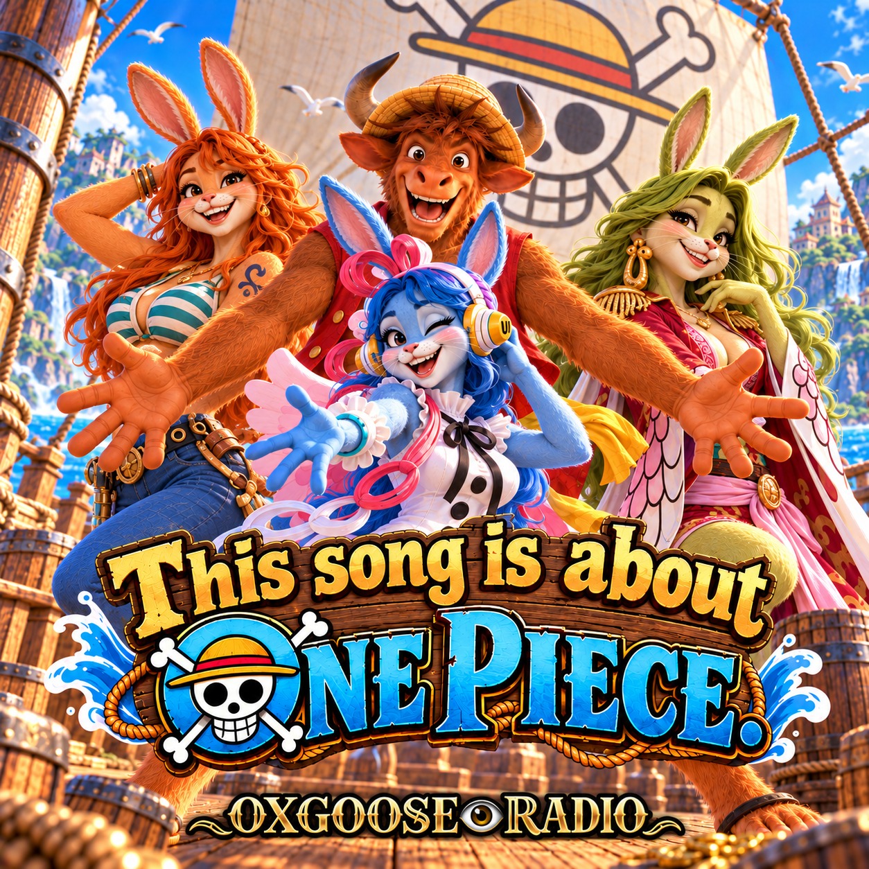 This song is about One Piece.  - 𝕆𝕏𝔾𝕆𝕆𝕊𝔼👁ℝ𝔸𝔻𝕀𝕆 artwork