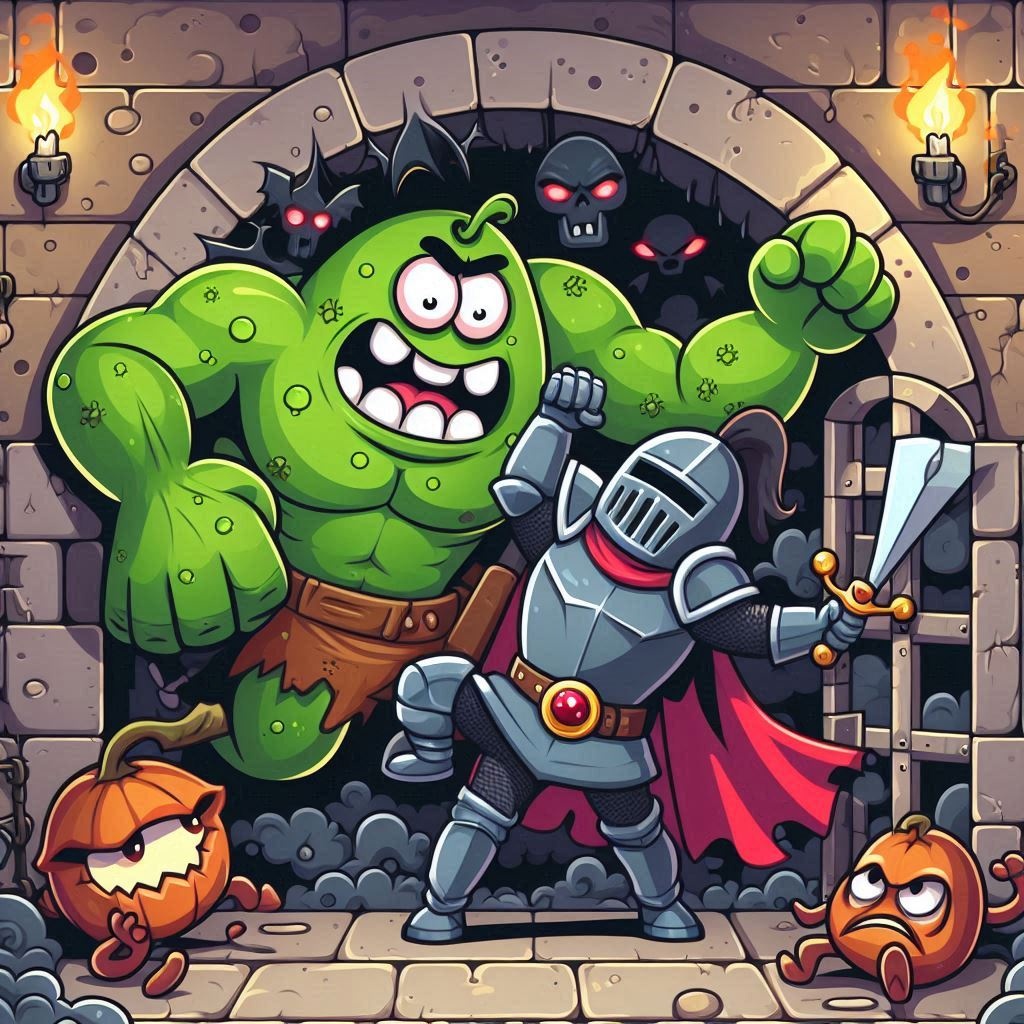 The Clumsy Knight vs. The Supermutant artwork