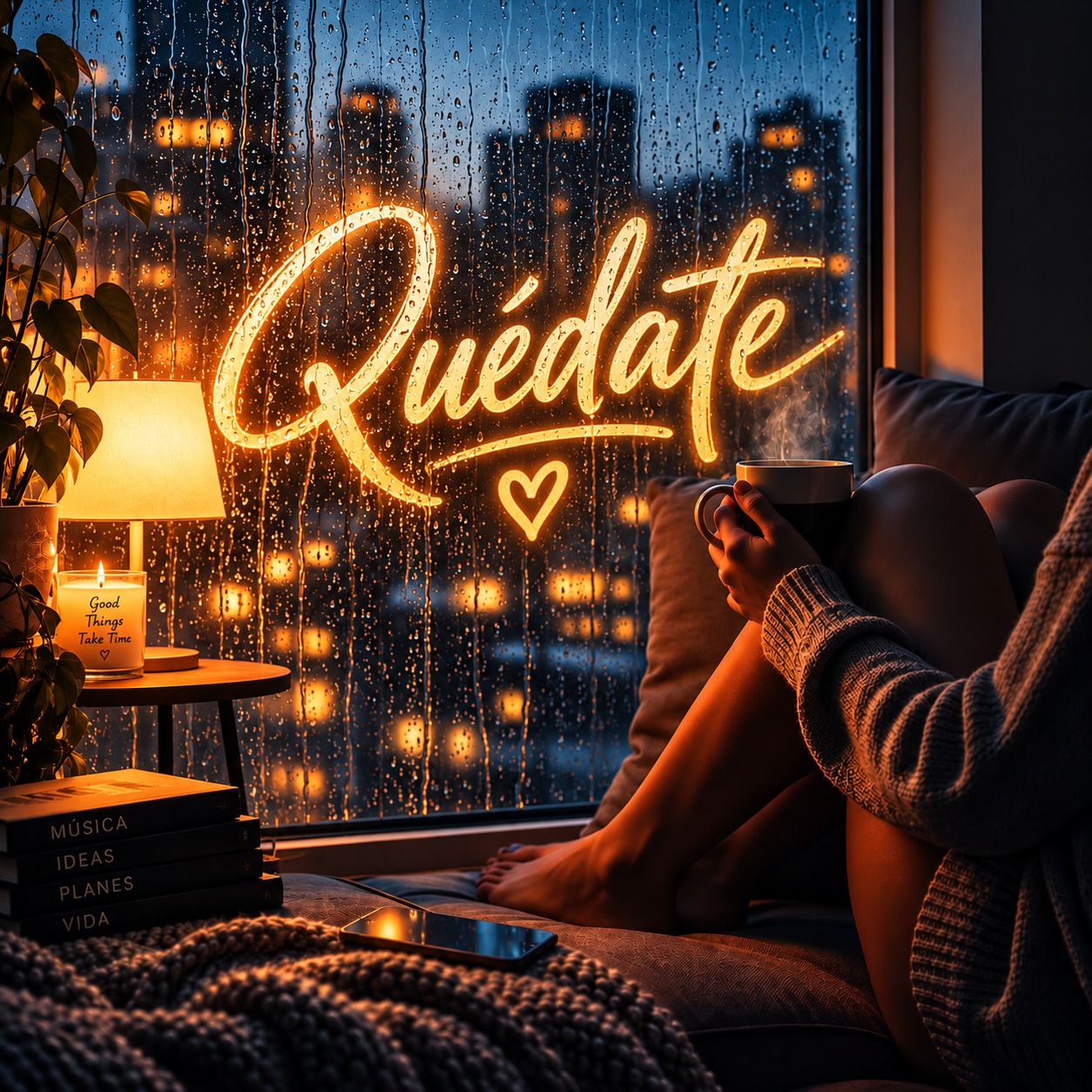 Quédate artwork