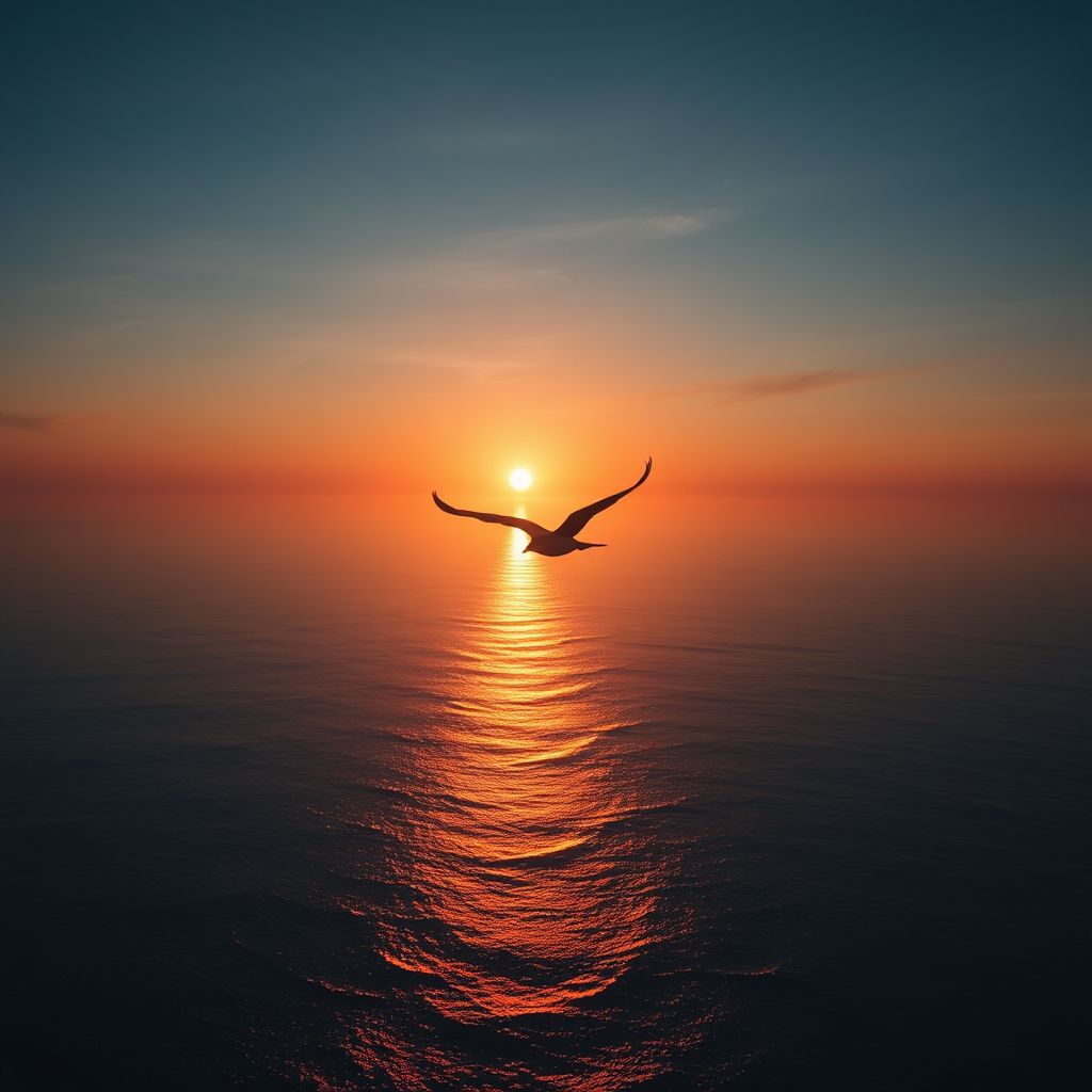 Sunset over the Sea artwork