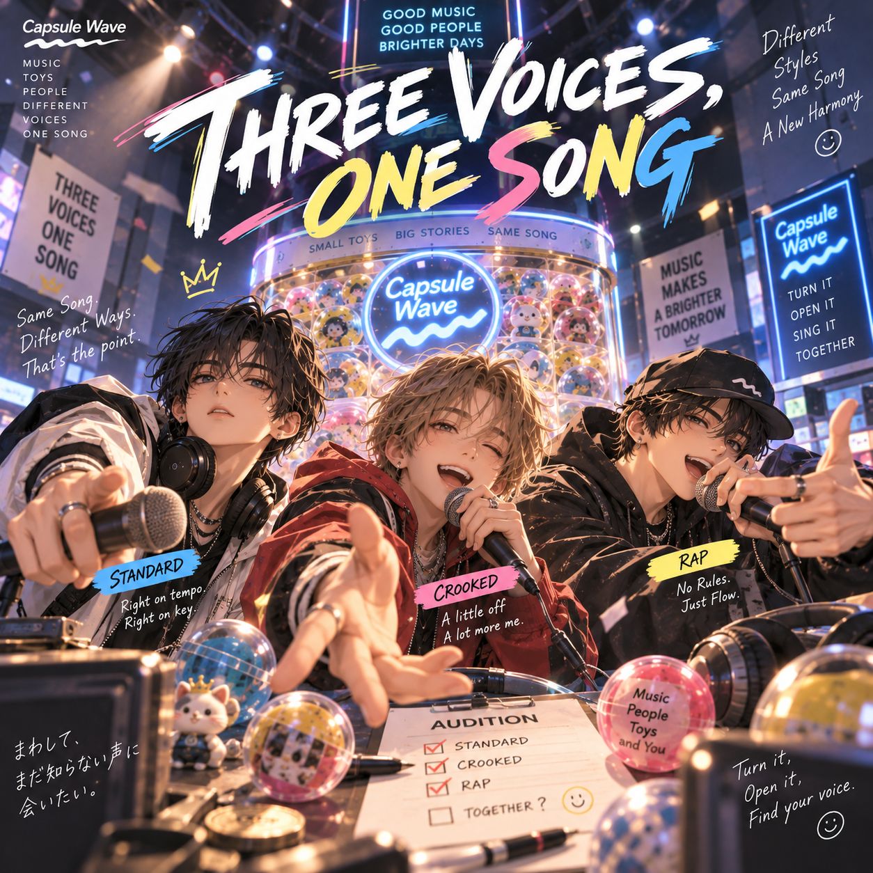 THREE VOICES, ONE SONG artwork