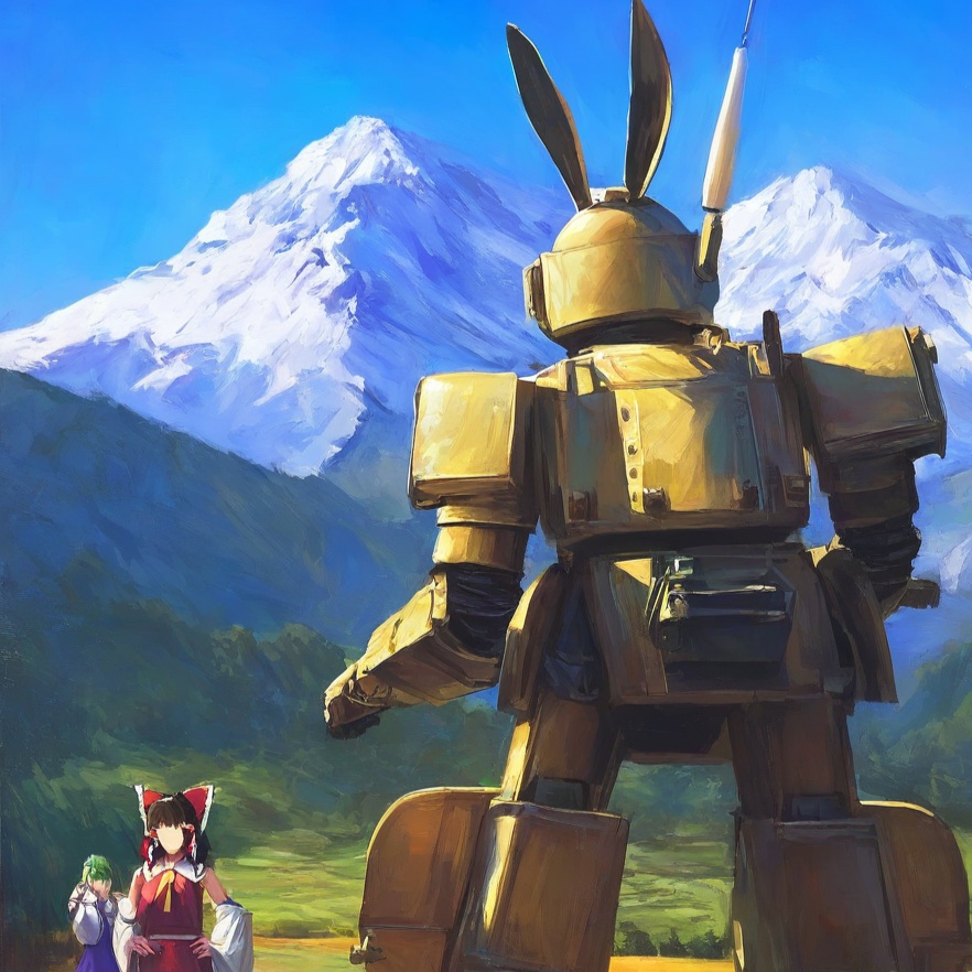 The Rabbit has Landed,Touhou Project artwork