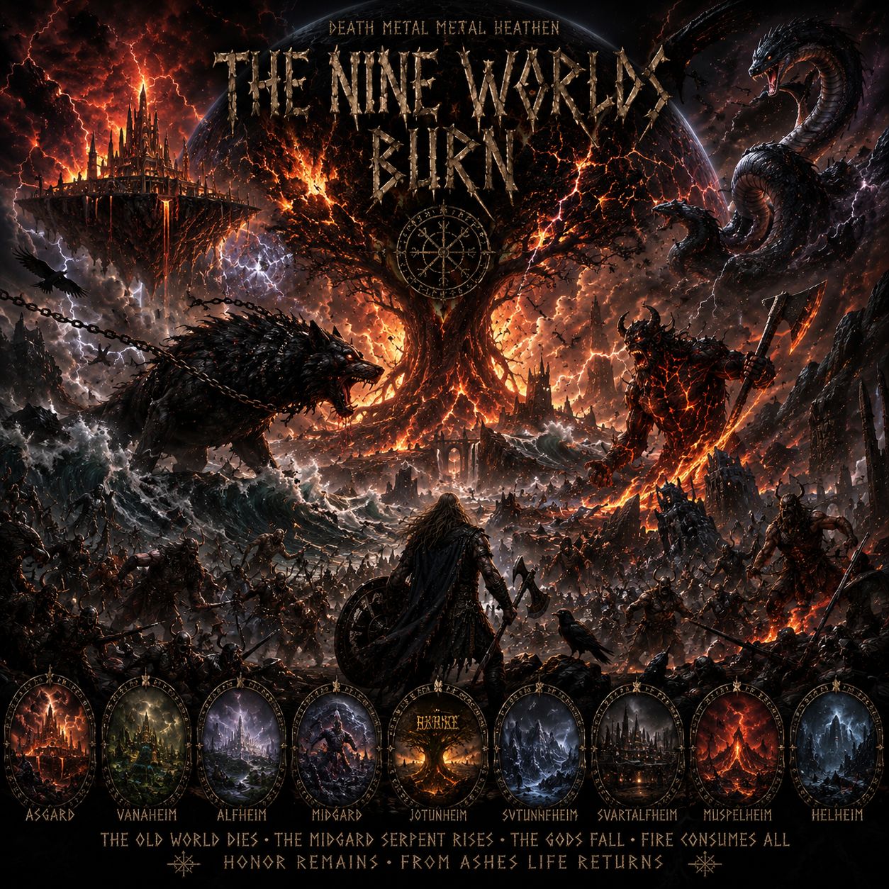 The Nine Worlds Burn artwork