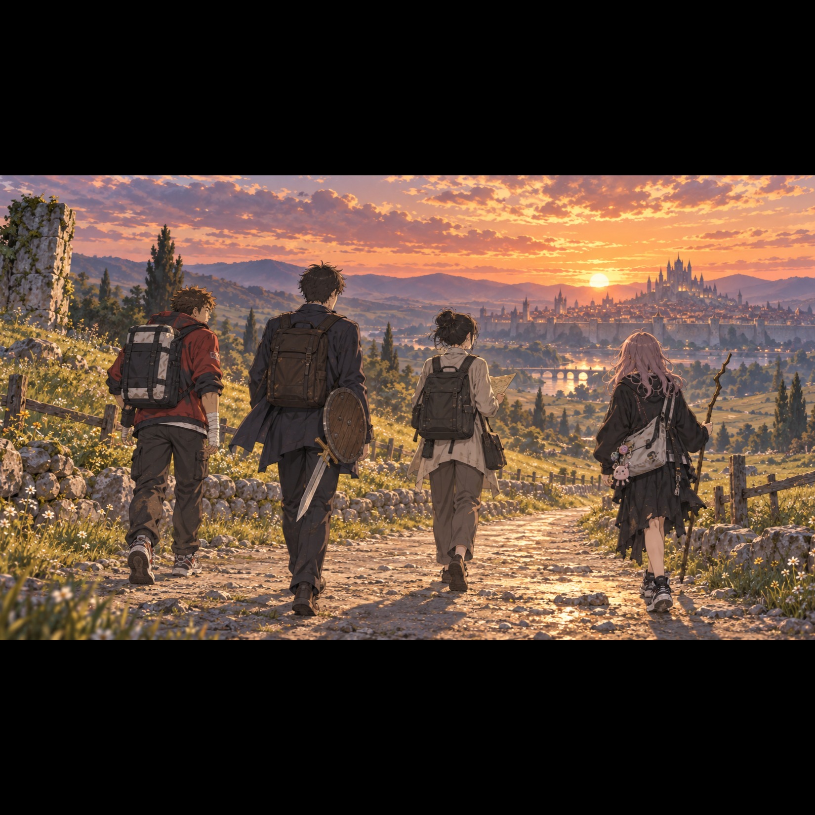 【作業用BGM】異世界転移：夕暮れの街道を歩いて｜現代×RPGファンタジー artwork