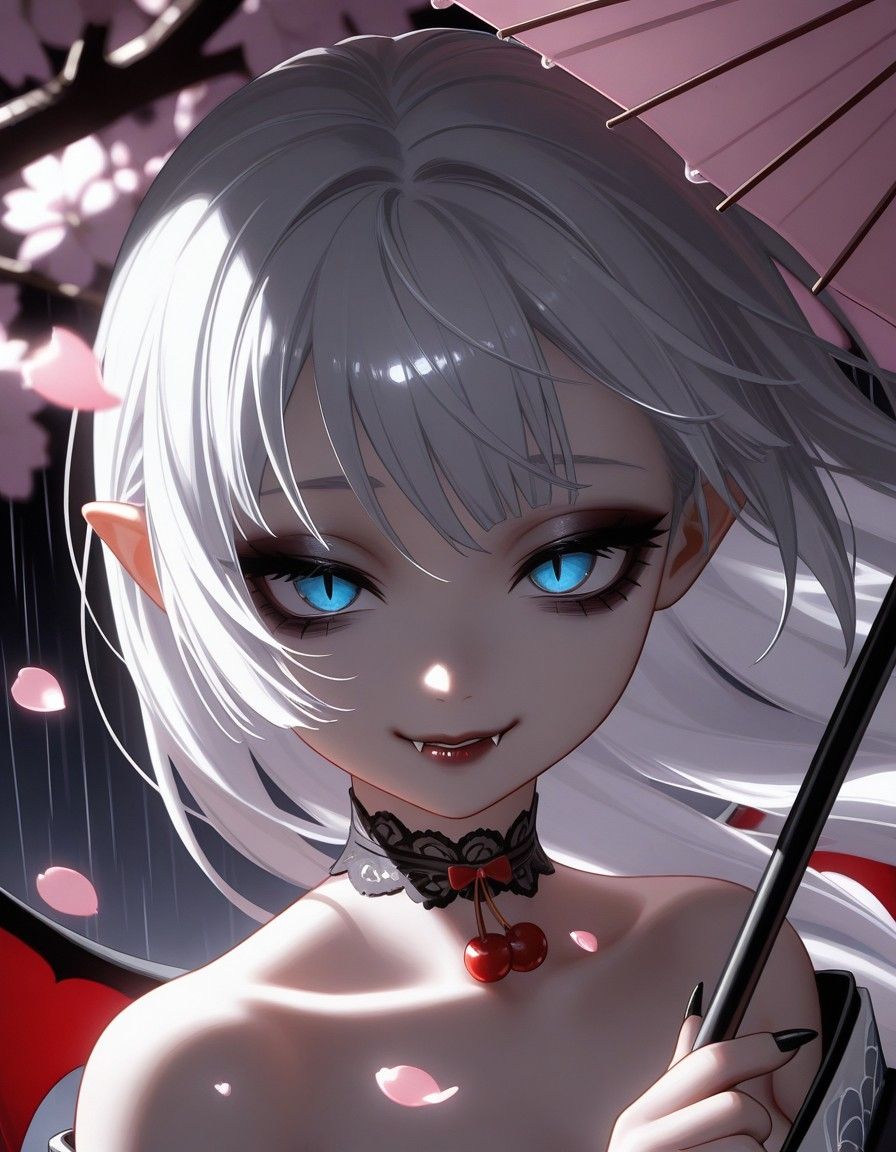 Cheery Blossoms and Raindrops artwork