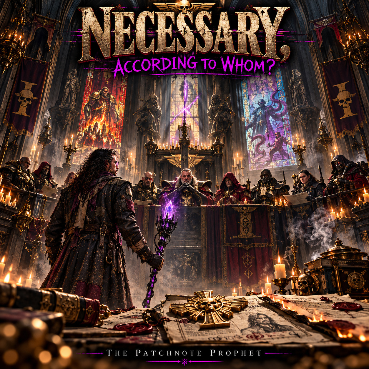 NECESSARY, ACCORDING TO WHOM? artwork