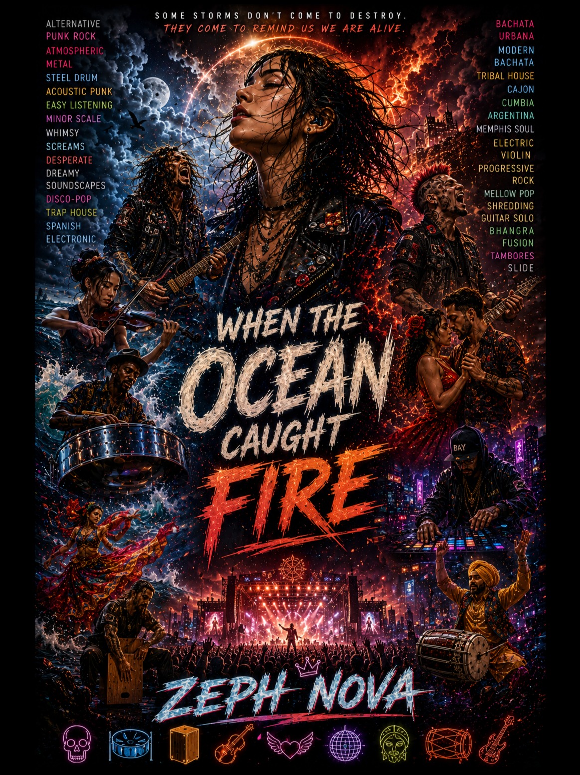 WHEN THE OCEAN CAUGHT FIRE artwork