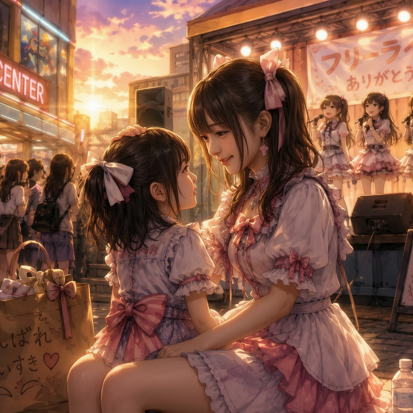 「アイドルお姉さんの膝の上に座ったわたし」 artwork