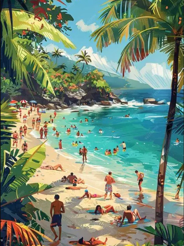 "Sun Kissed Tides" artwork