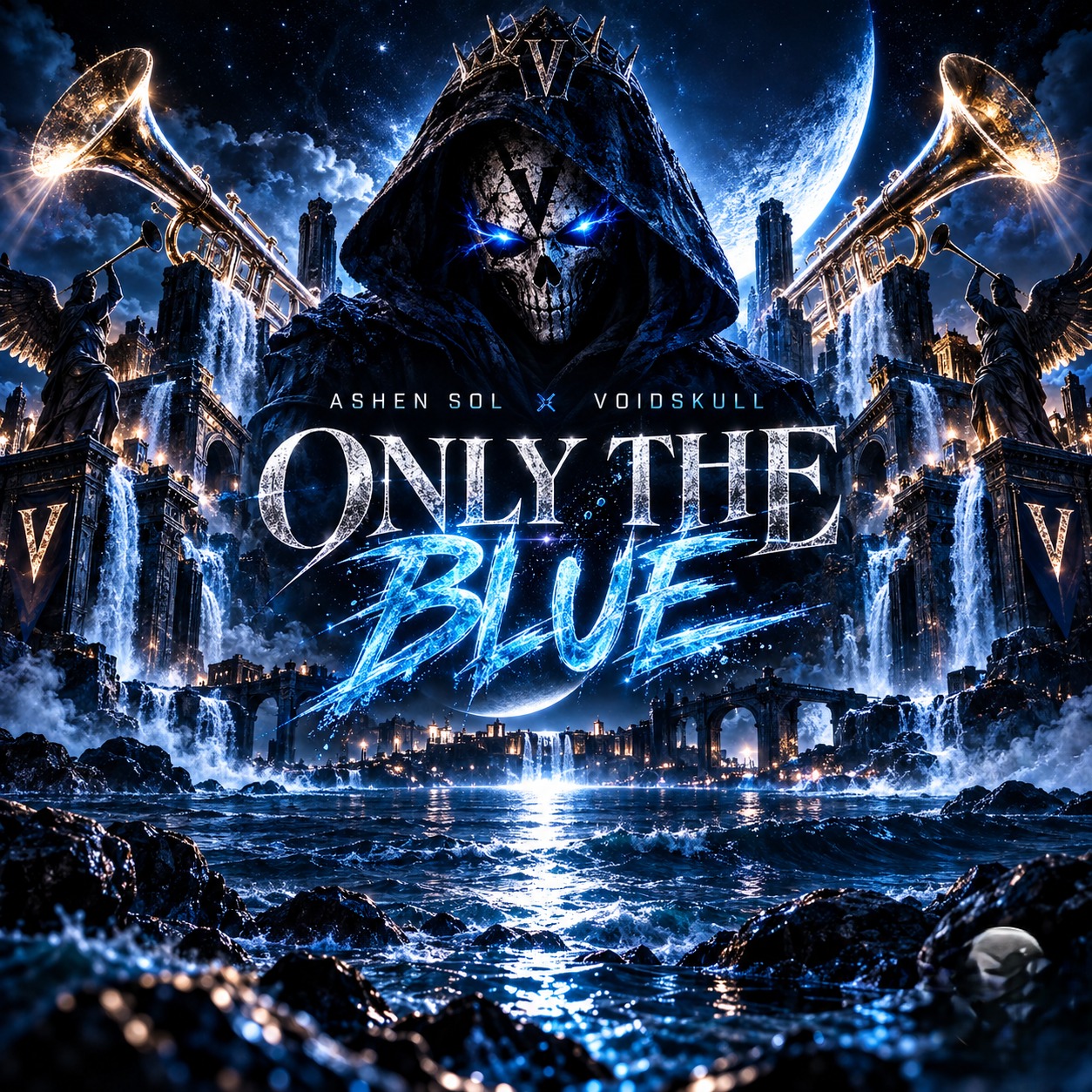 🔵 ONLY THE BLUE // Ashen Sol × VoidSkull artwork
