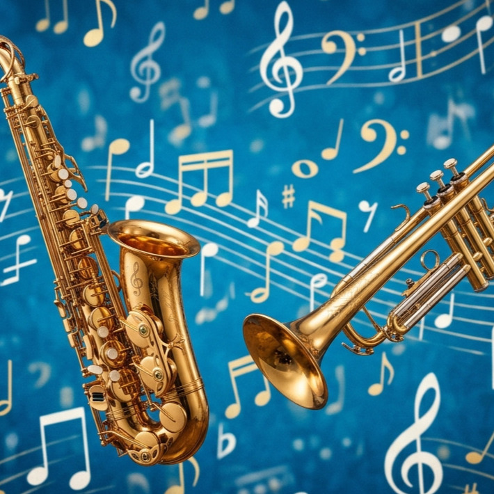 On His Saxophone artwork