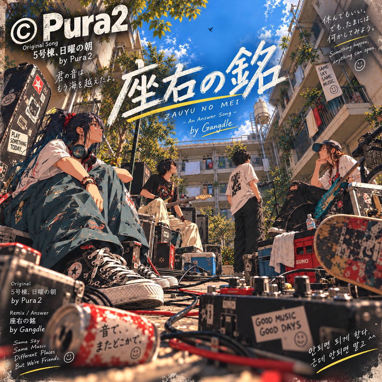 座右の銘 (좌우명) (Orijinal Song, 5号棟、日曜の朝 By Pura2) artwork