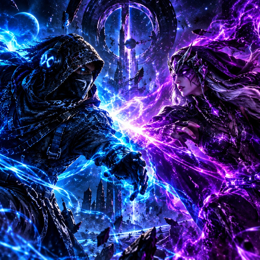 Blue and Purple Frequencies artwork