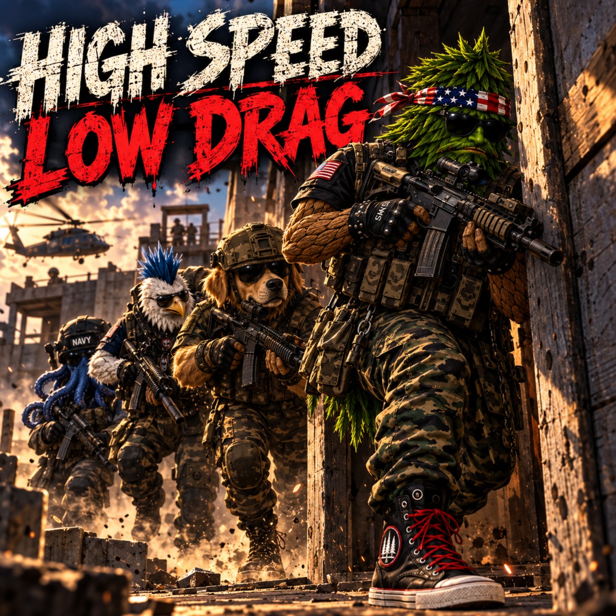 HIGH SPEED, LOW DRAG artwork