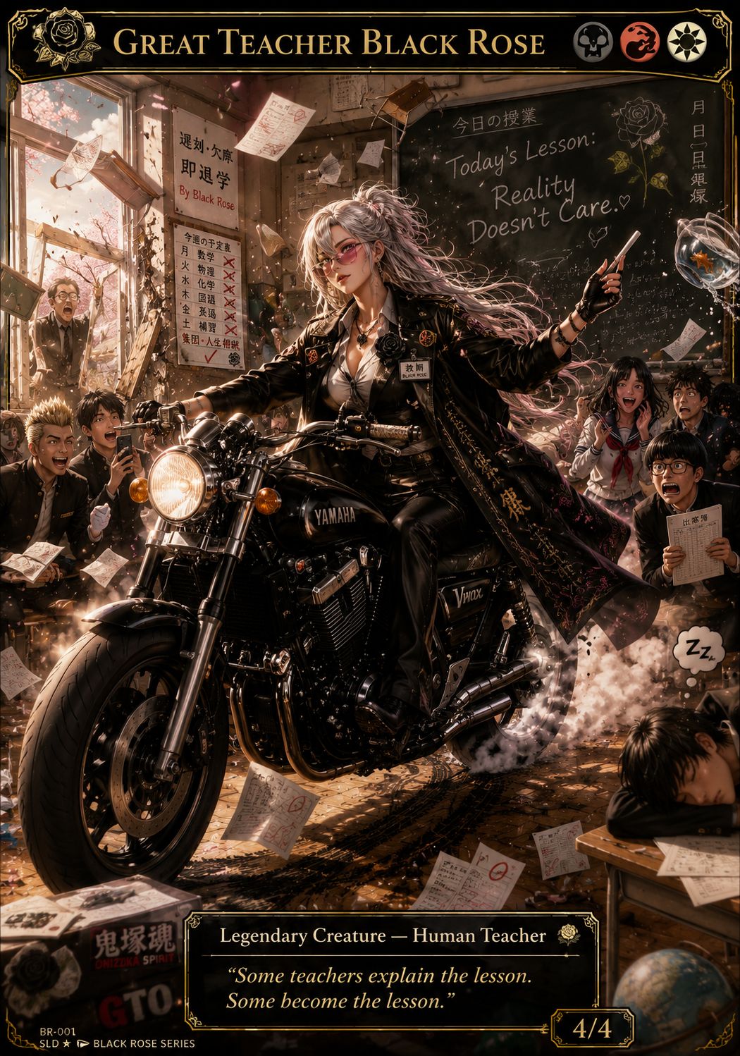 Great Teacher Black Rose 👩‍🏫🏍️ artwork