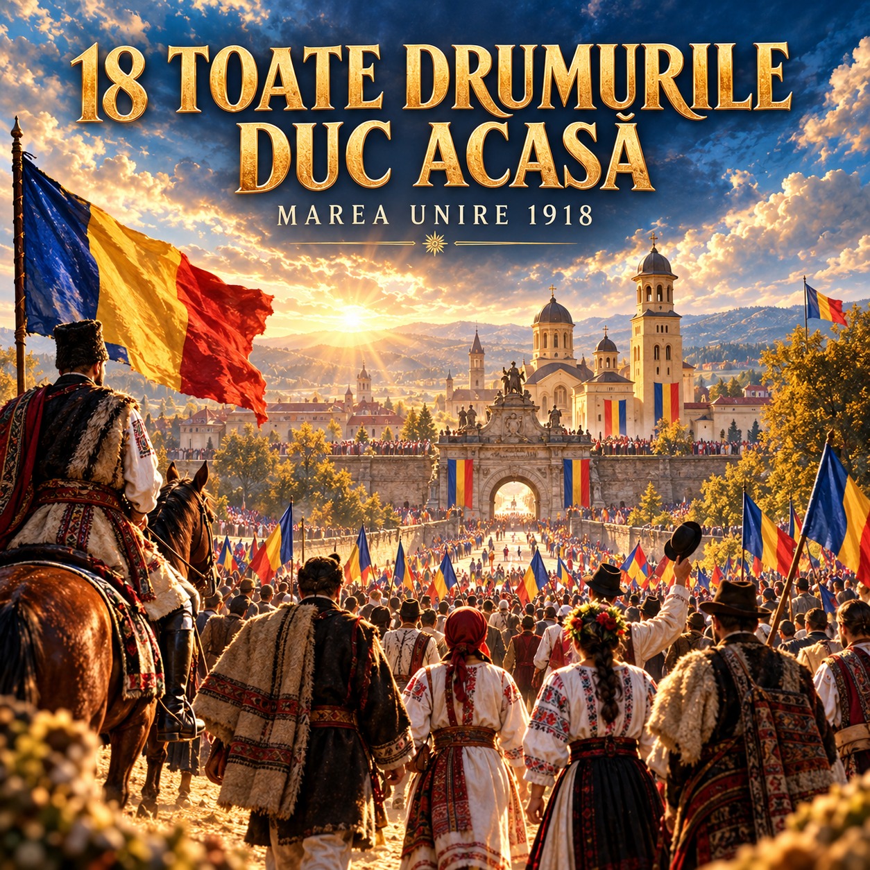 18 TOATE DRUMURILE DUC ACASĂ — MAREA UNIRE 1918 artwork
